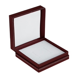 Carriage Collection Burgundy Large Multi-Use Pendant and Earring Box