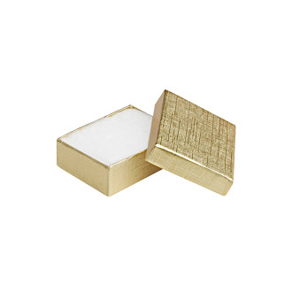 Cotton Filled Collection Gold Earring/Pendant/Tie-Tac Box