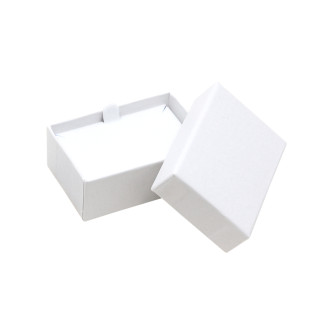 Sterling Collection White Horizontal Earring/Pendant/Tie-Tac Box