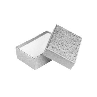 Cotton Filled Collection Silver Earring/Pendant/Tie-Tac Box