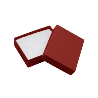Cotton Filled Collection Burgundy Earring/Pendant/Tie-Tac Box