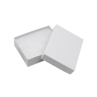 Cotton Filled Collection White Earring/Pendant/Tie-Tac Box