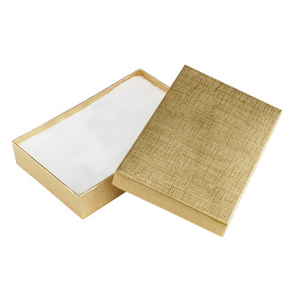Cotton Filled Collection Gold Necklace Box