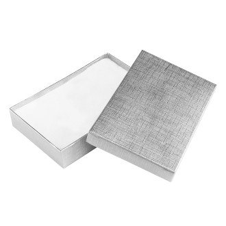 Cotton Filled Collection Silver Necklace Box
