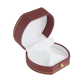 Carousel Collection Burgundy Large T-Hoop Earring Box