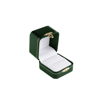 Crown Collection Green High Dome Ring Box