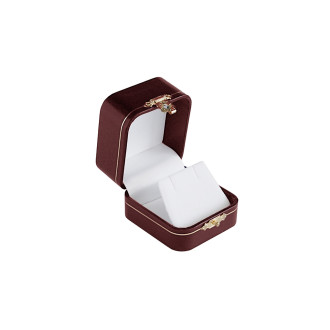 Crown Collection Burgundy Earring Box